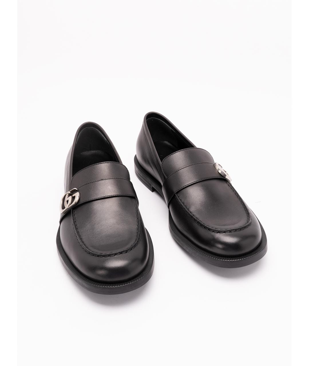 GUCCI Черные кожаные лоферы, фото 5