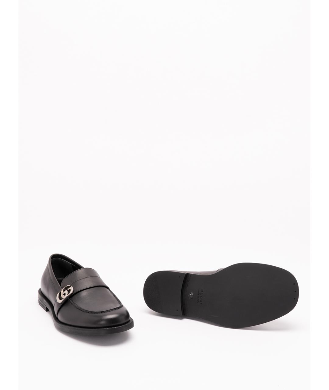 GUCCI Черные кожаные лоферы, фото 4