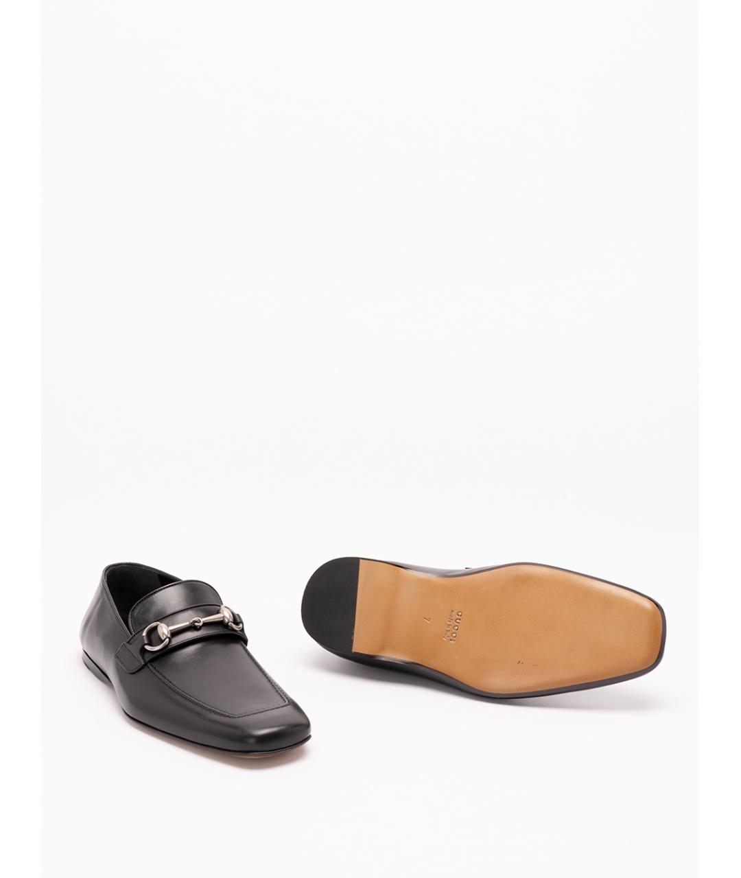 GUCCI Черные кожаные лоферы, фото 4