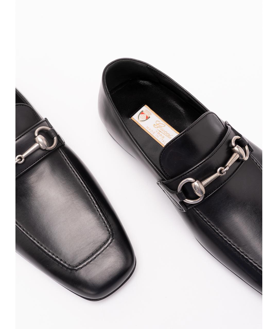 GUCCI Черные кожаные лоферы, фото 5