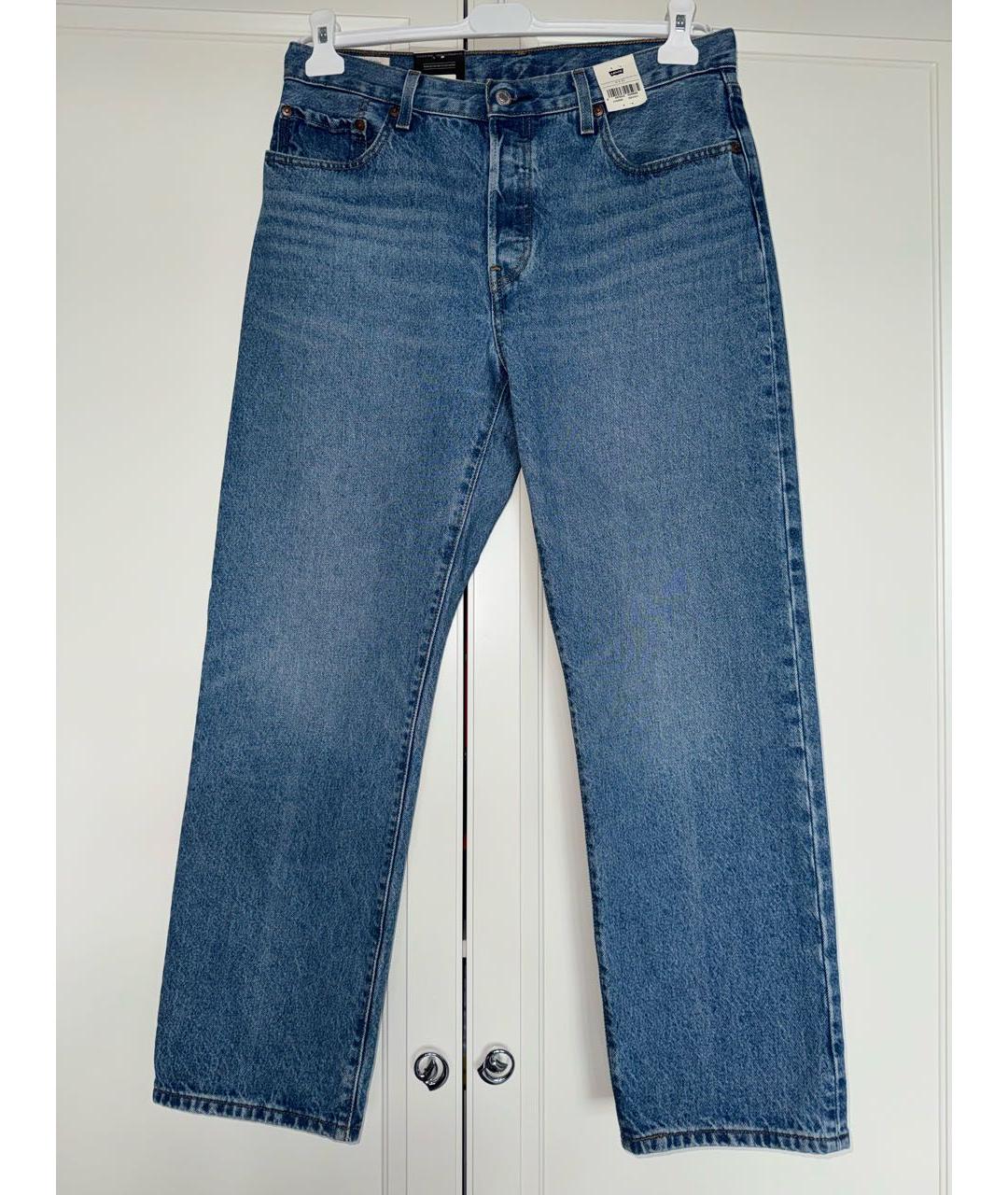 LEVI'S Синие хлопковые прямые джинсы, фото 9