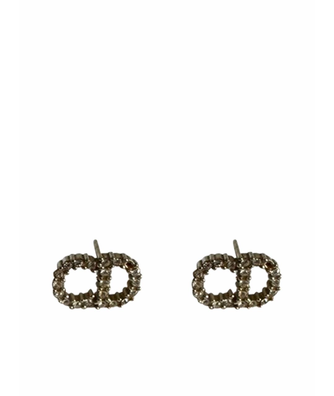 CHRISTIAN DIOR Серебряные металлические серьги, фото 1