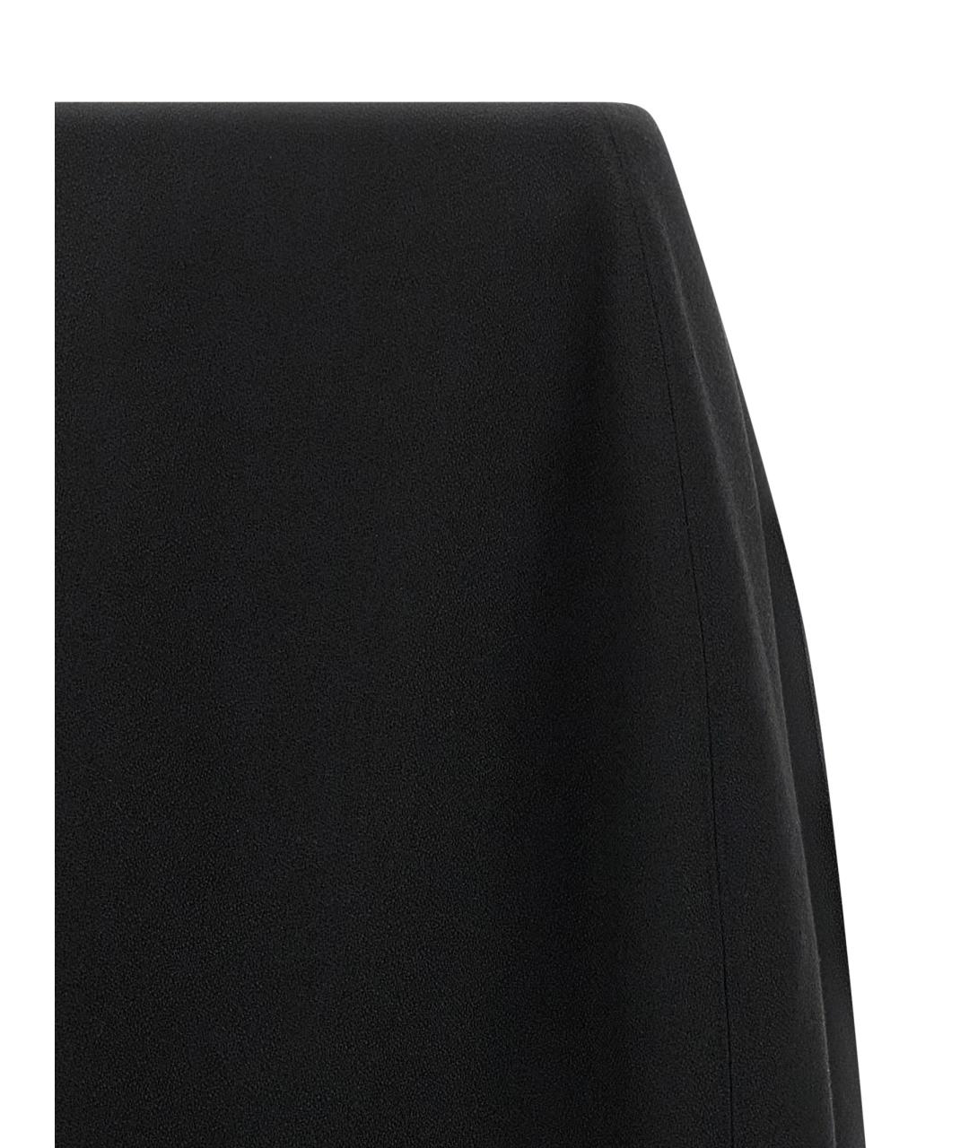 JIL SANDER Черная шерстяная юбка миди, фото 3