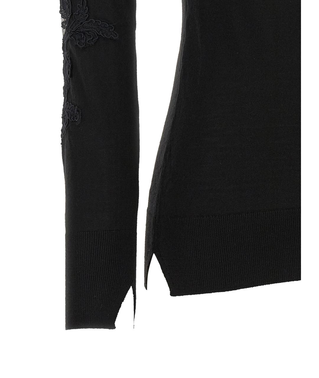 ERMANNO SCERVINO Черная шерстяная водолазка, фото 4
