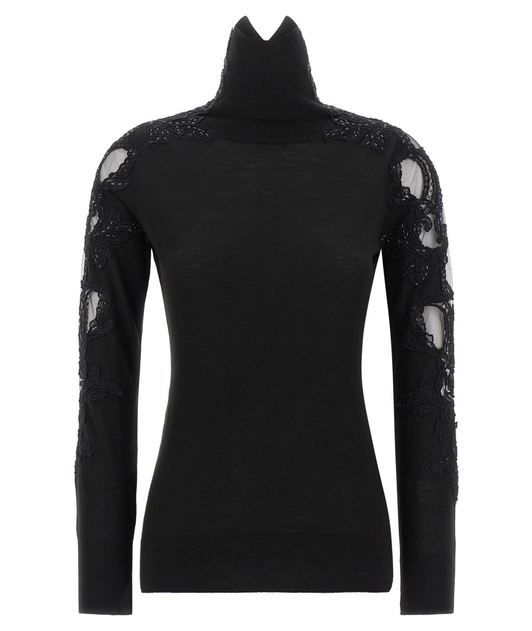 ERMANNO SCERVINO Черная шерстяная водолазка, фото 1