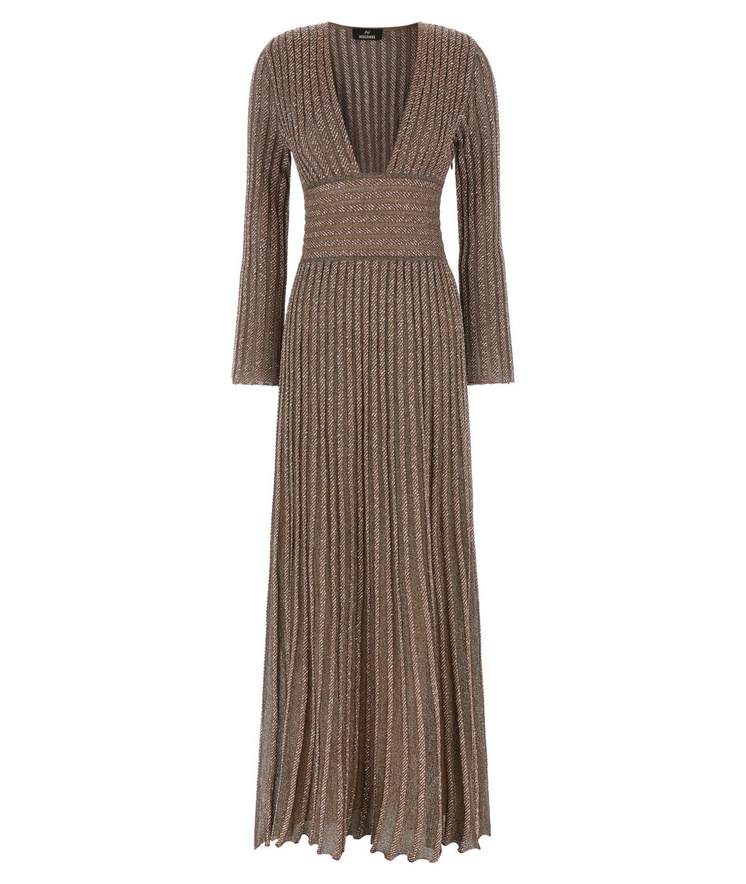 MISSONI Коричневое вискозное платье, фото 1
