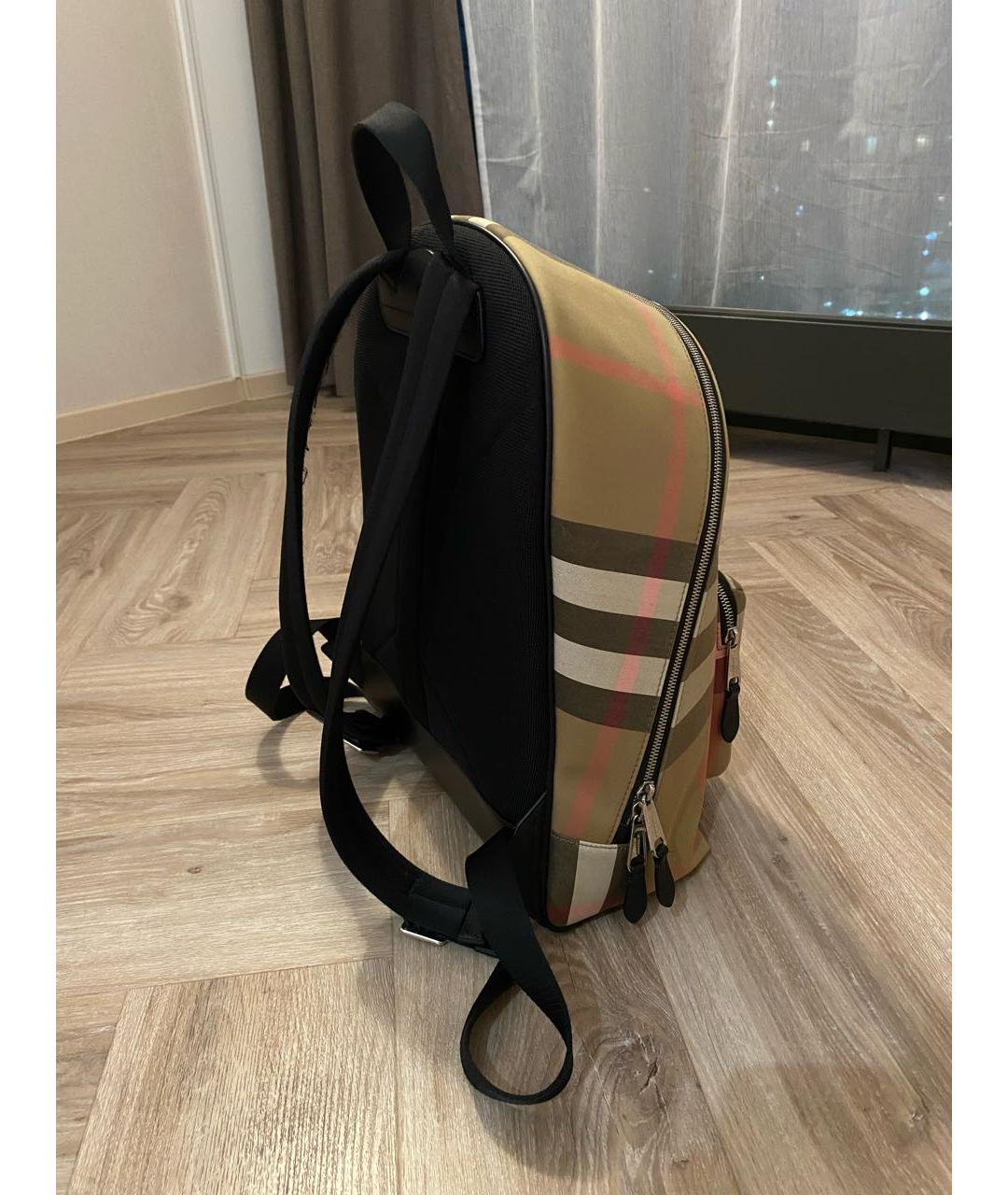 BURBERRY Коричневый рюкзак из канвы, фото 2