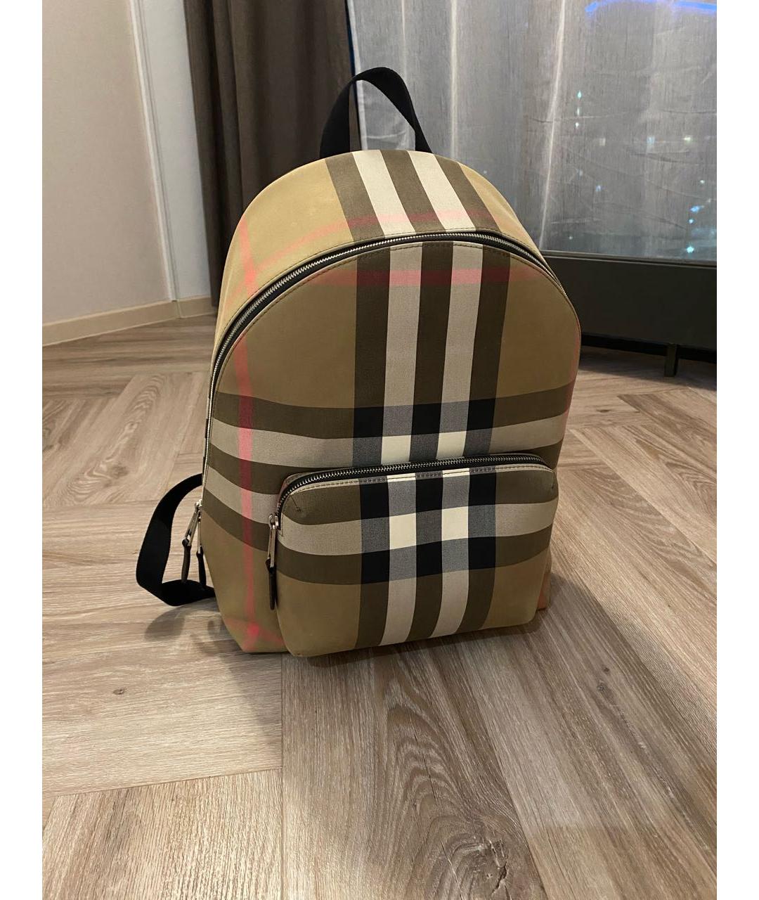 BURBERRY Коричневый рюкзак из канвы, фото 7