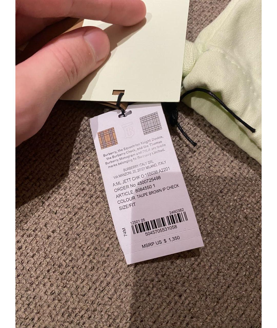 BURBERRY Коричневый рюкзак из канвы, фото 6
