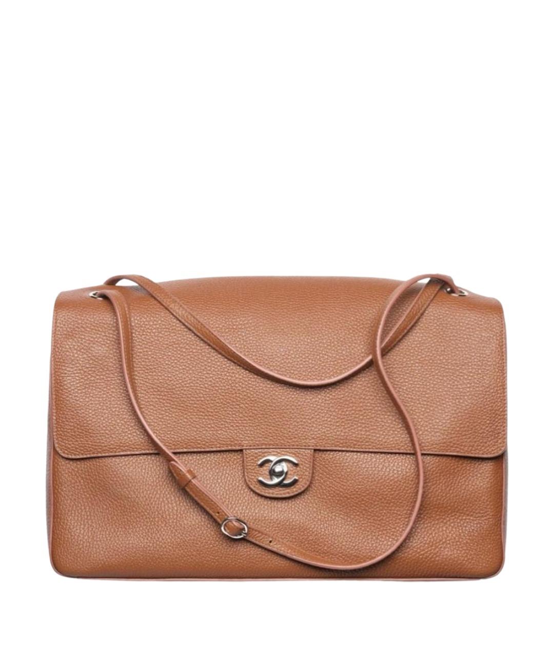 CHANEL Коричневая кожаная сумка через плечо, фото 1