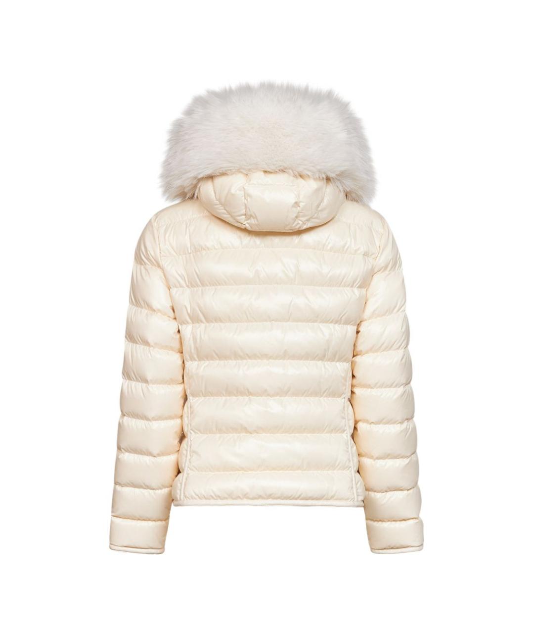 MONCLER Белый полиамидовый пуховик, фото 2
