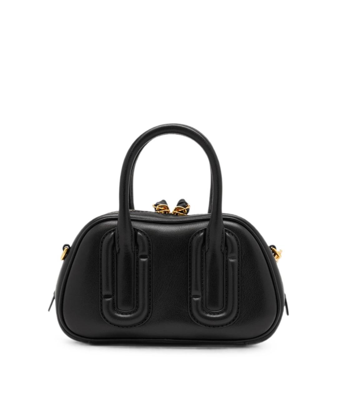 MARC JACOBS Черная кожаная сумка с короткими ручками, фото 3