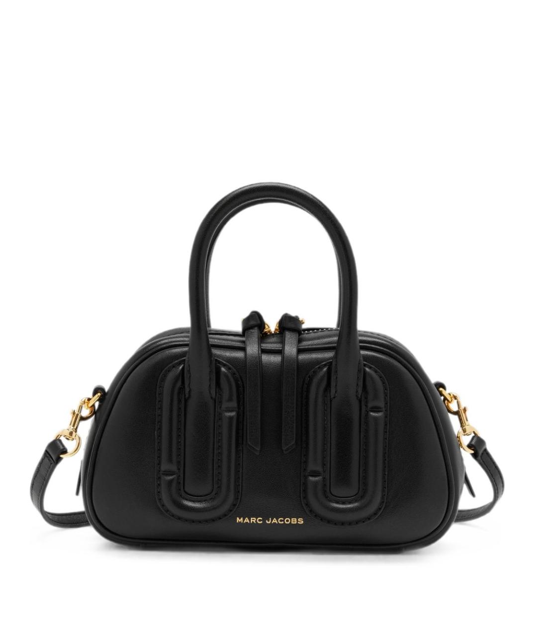 MARC JACOBS Черная кожаная сумка с короткими ручками, фото 1