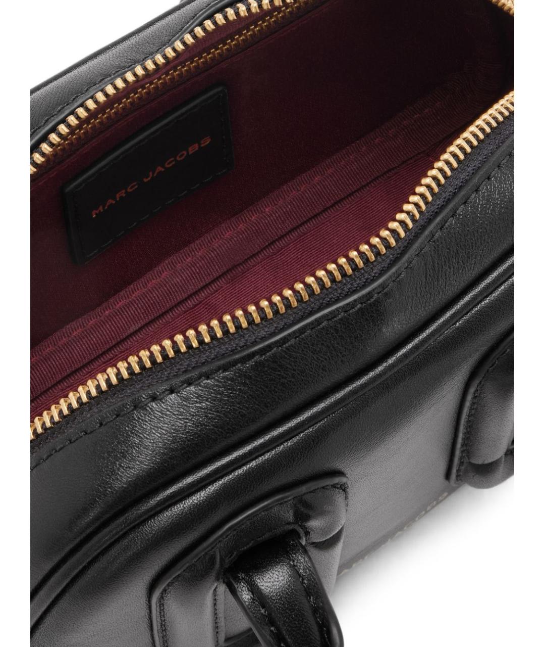 MARC JACOBS Черная кожаная сумка с короткими ручками, фото 4