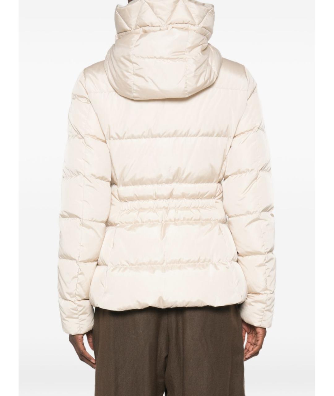 MONCLER Бежевый полиамидовый пуховик, фото 2