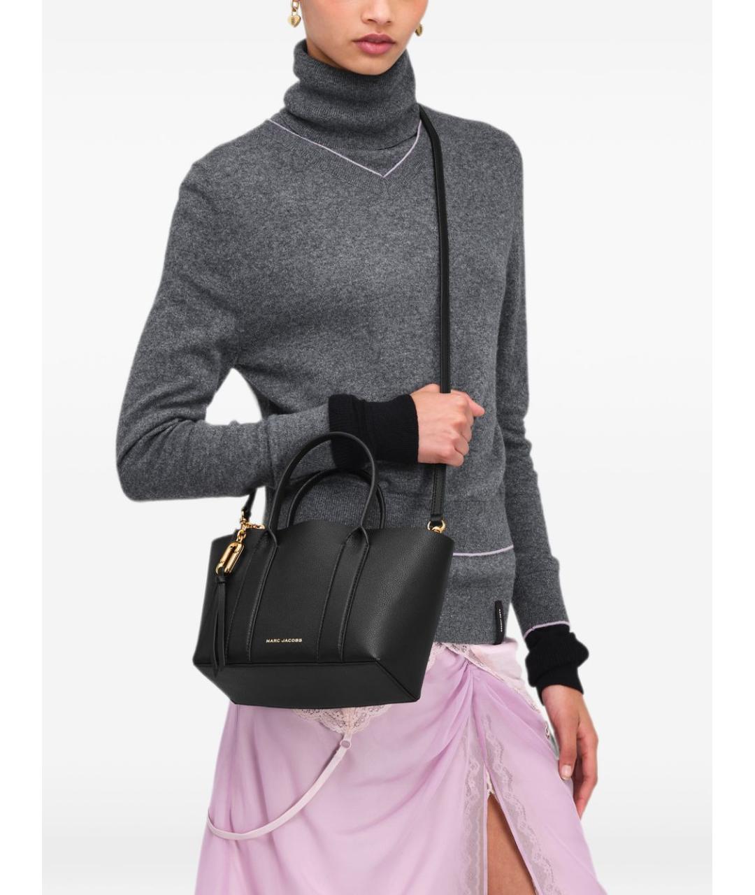 MARC JACOBS Черная кожаная сумка тоут, фото 2