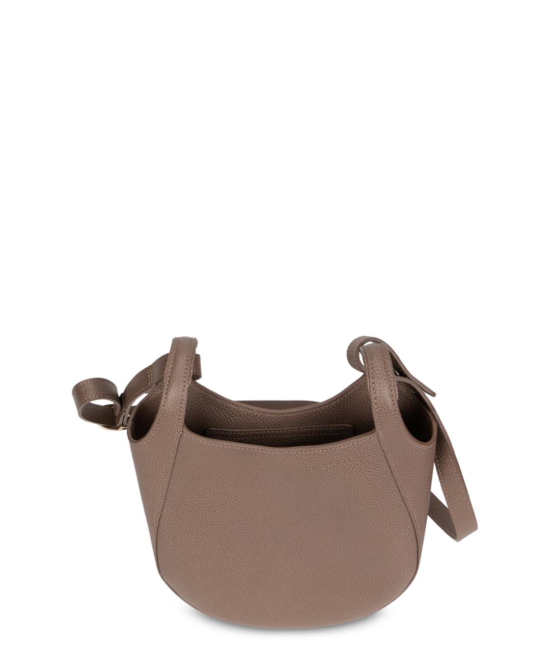 LONGCHAMP Бежевая кожаная сумка через плечо, фото 4