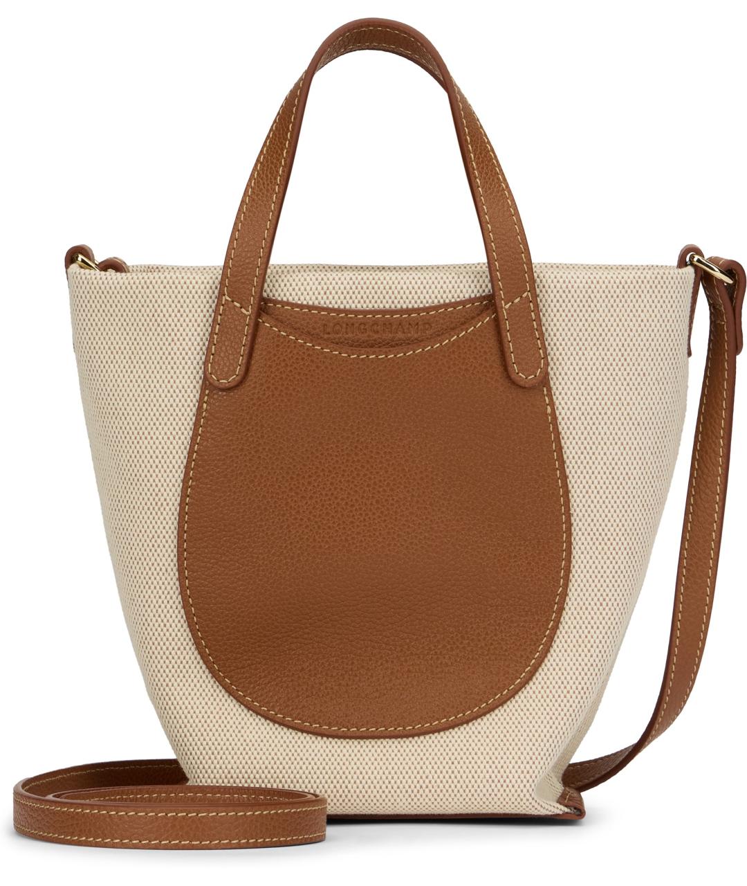 LONGCHAMP Бежевая хлопковая сумка тоут, фото 1