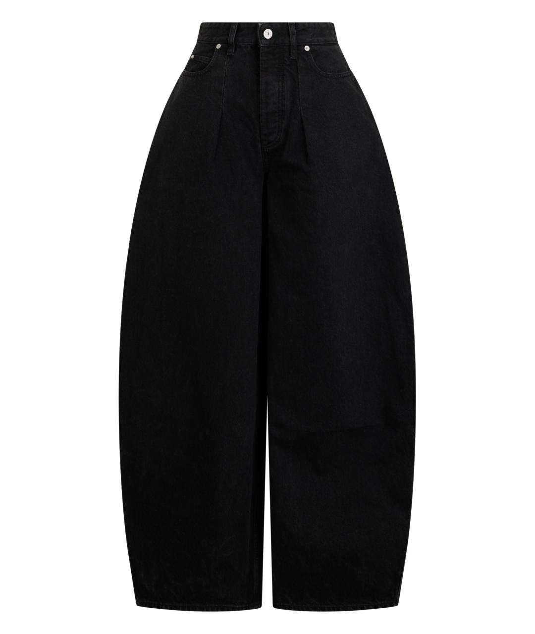 JACQUEMUS Черные хлопковые прямые джинсы, фото 1