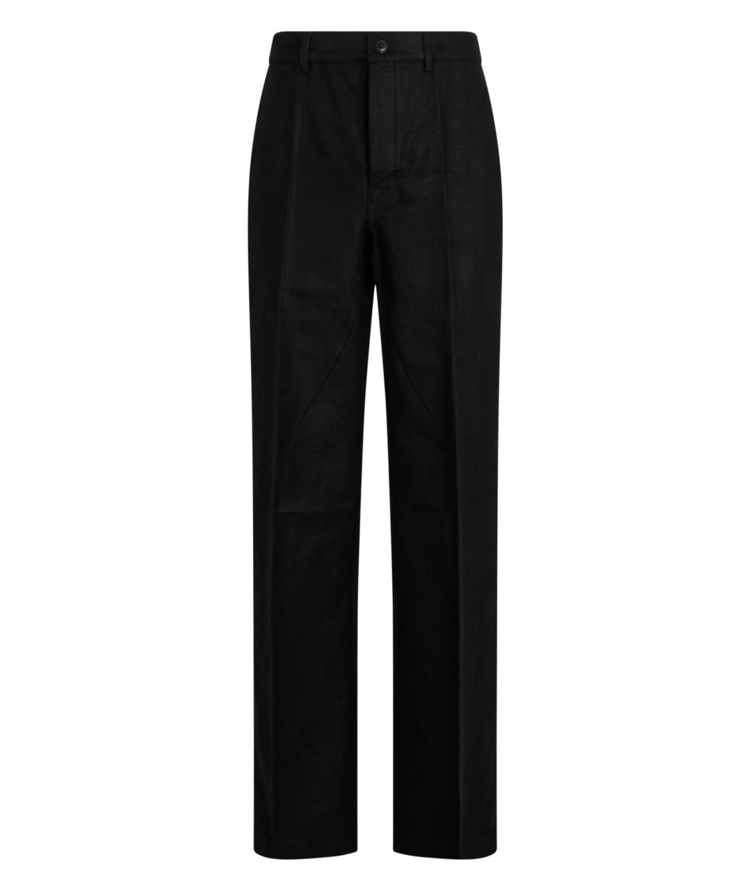 RICK OWENS Черные полиамидовые повседневные брюки, фото 1