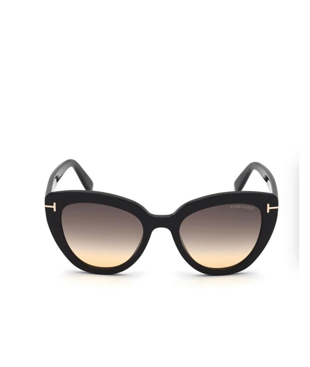 TOM FORD Черные пластиковые солнцезащитные очки, фото 1