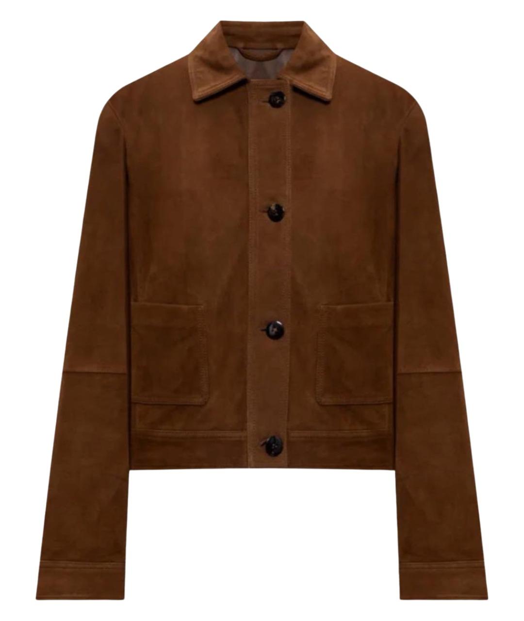 MAX MARA Коричневая замшевая куртка, фото 1