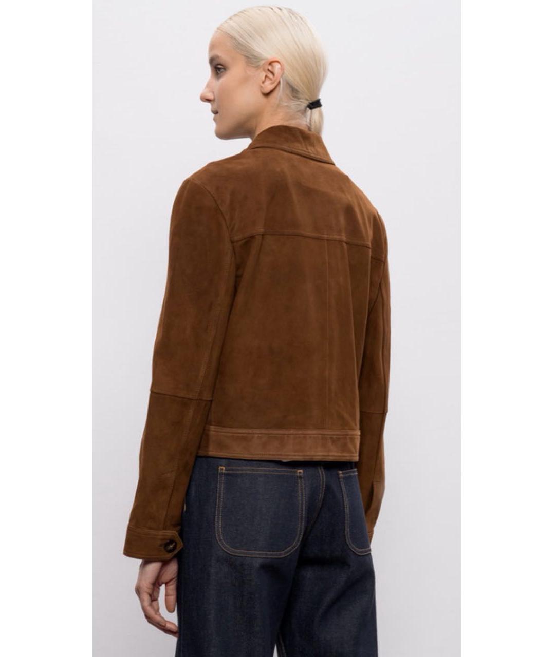 MAX MARA Коричневая замшевая куртка, фото 3