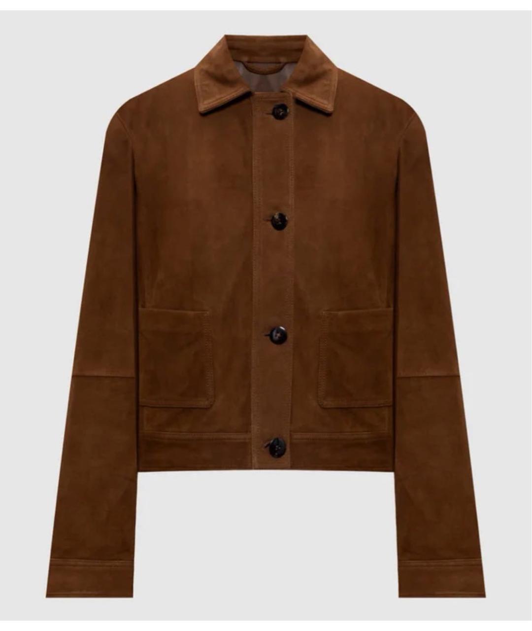 MAX MARA Коричневая замшевая куртка, фото 5