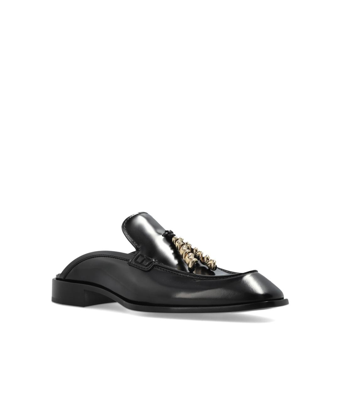 LOEWE Черные кожаные мюли, фото 2