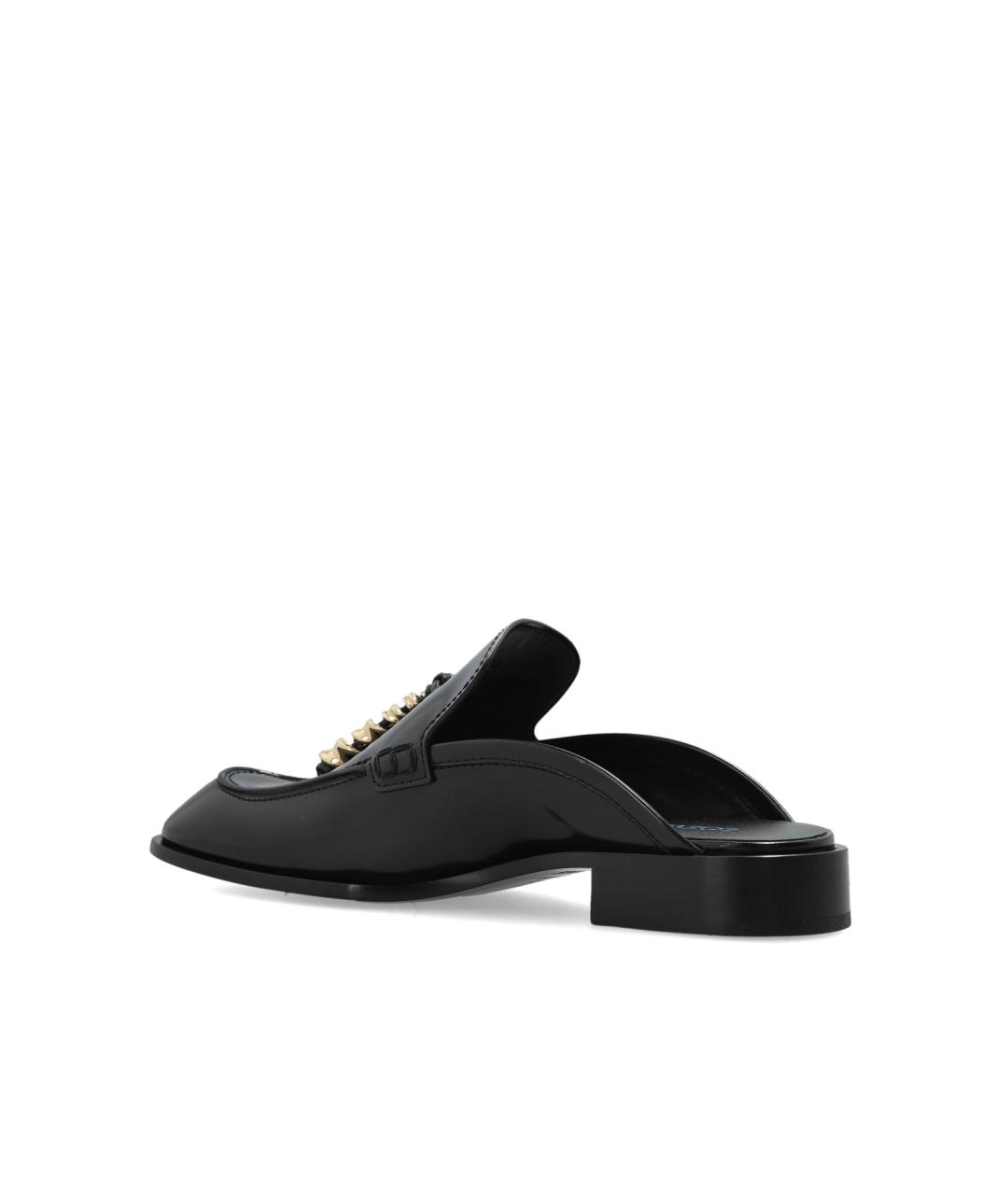 LOEWE Черные кожаные мюли, фото 4