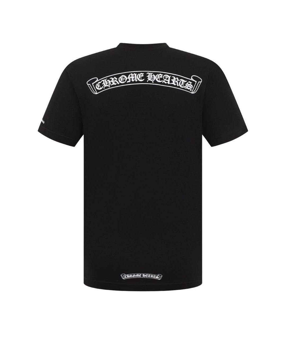 CHROME HEARTS Черная хлопковая футболка, фото 2