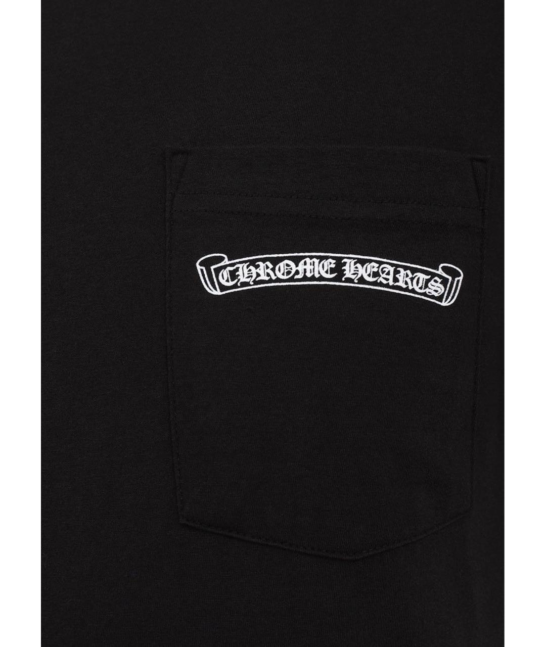 CHROME HEARTS Черная хлопковая футболка, фото 3