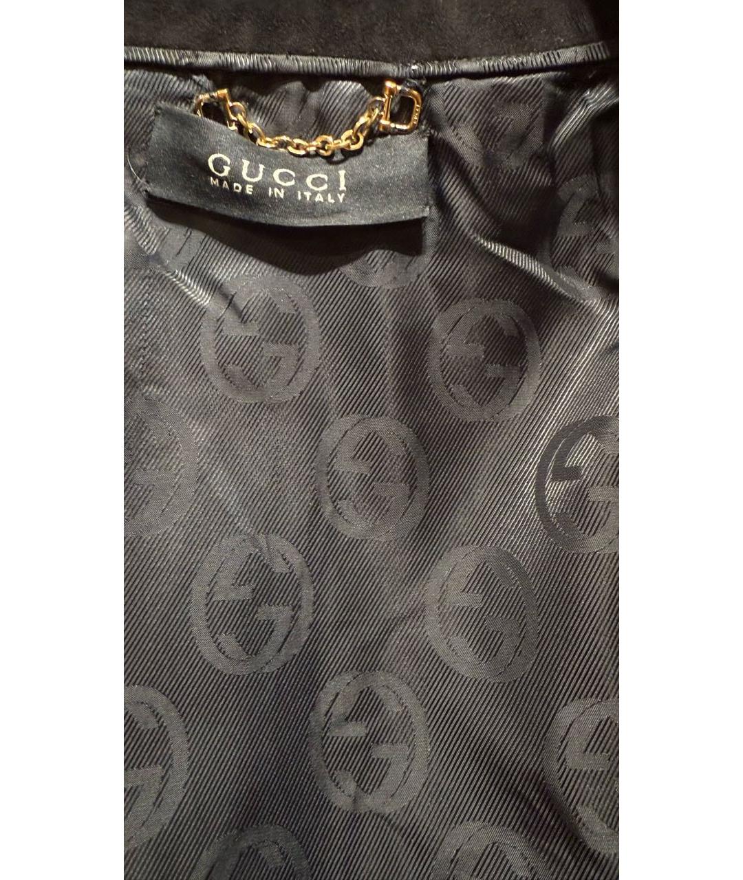 GUCCI Черная замшевая куртка, фото 4