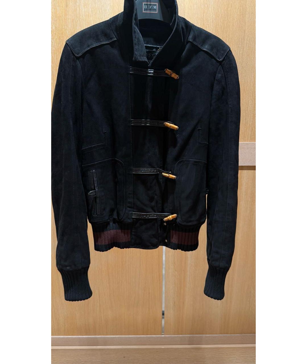 GUCCI Черная замшевая куртка, фото 5