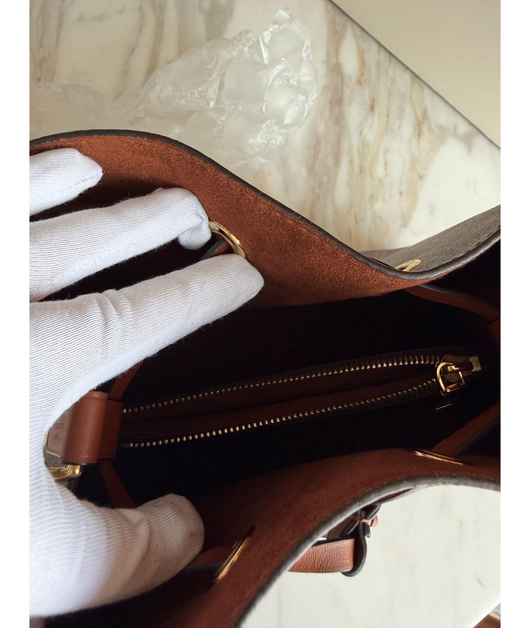 LOUIS VUITTON Коричневая сумка с короткими ручками из канвы, фото 4