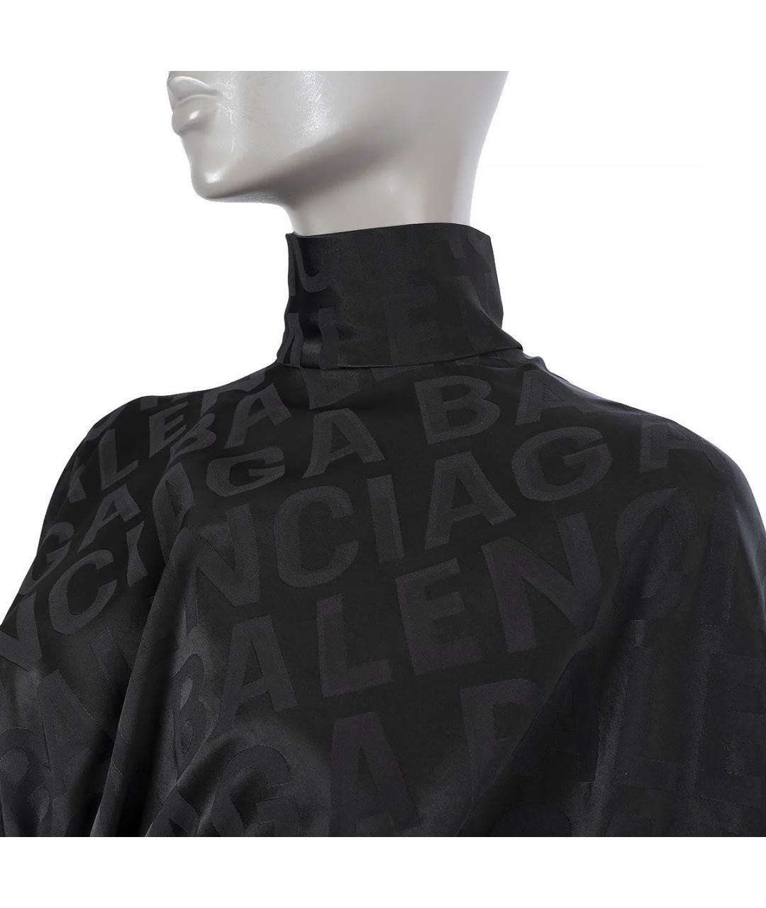 BALENCIAGA Черная шелковая блузы, фото 4