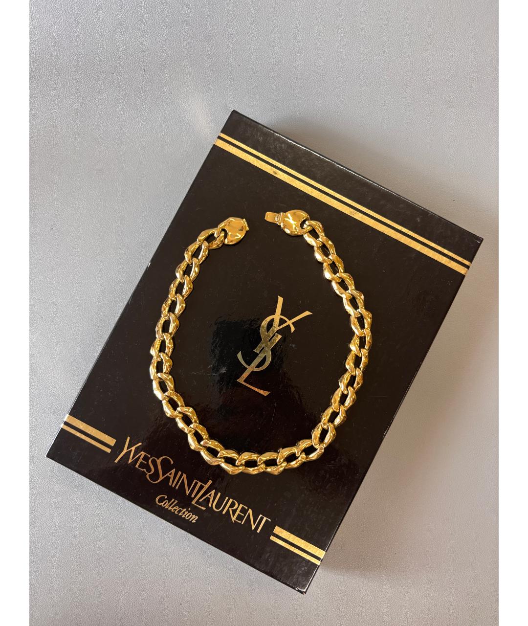 YVES SAINT LAURENT BEAUTY Золотое металлическое колье, фото 3