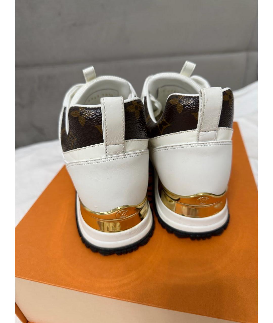 LOUIS VUITTON Белые кожаные кроссовки, фото 4