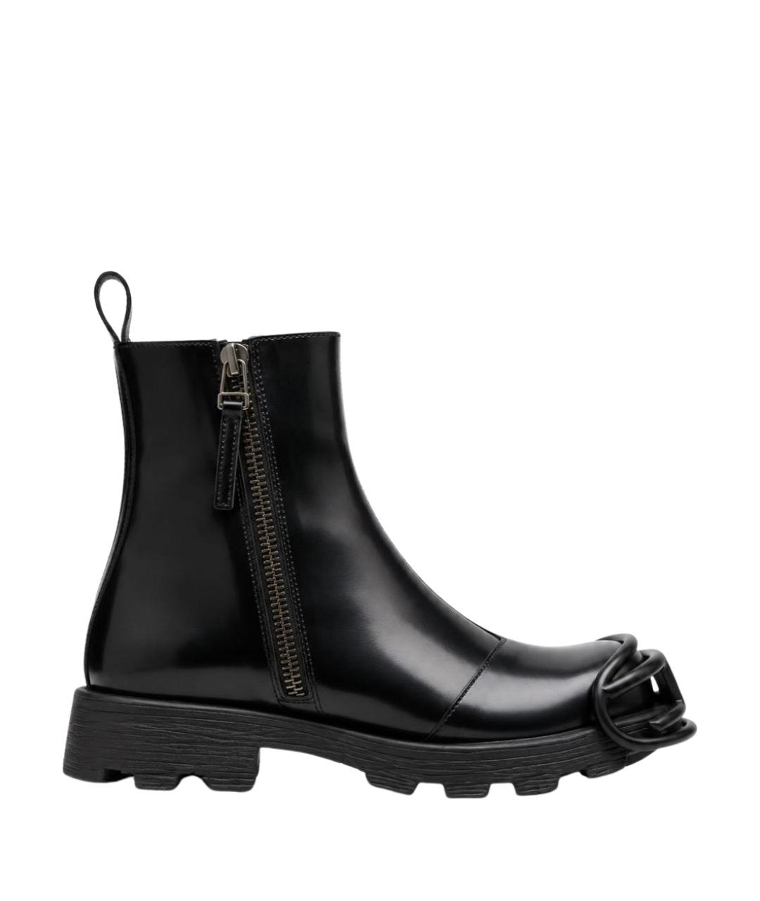 DIESEL Черные высокие ботинки из лакированной кожи, фото 1