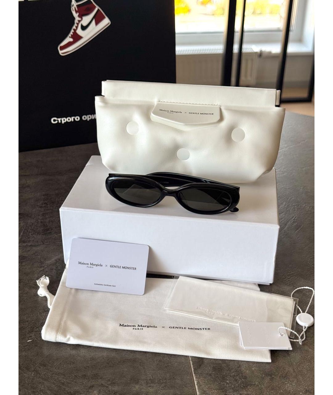 MM6 MAISON MARGIELA Черные пластиковые солнцезащитные очки, фото 2