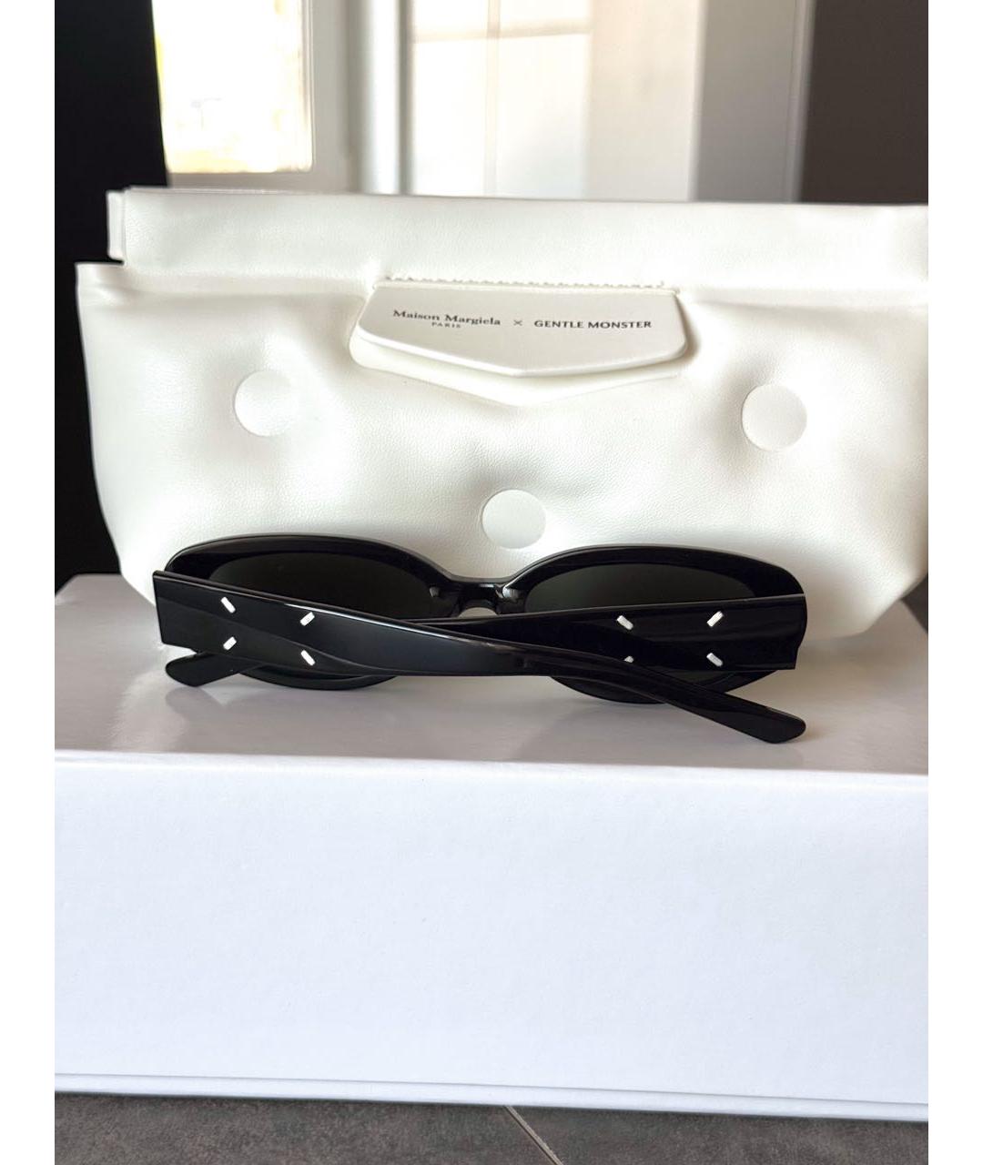 MM6 MAISON MARGIELA Черные пластиковые солнцезащитные очки, фото 4