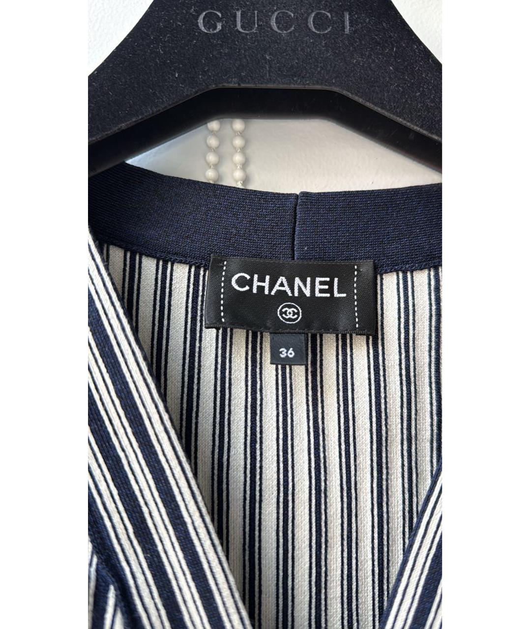 CHANEL Синий хлопковый жилет, фото 3