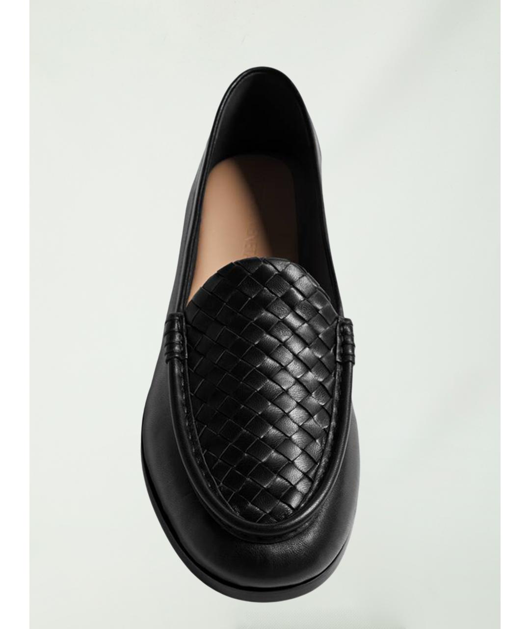 BOTTEGA VENETA Черные кожаные лоферы, фото 3