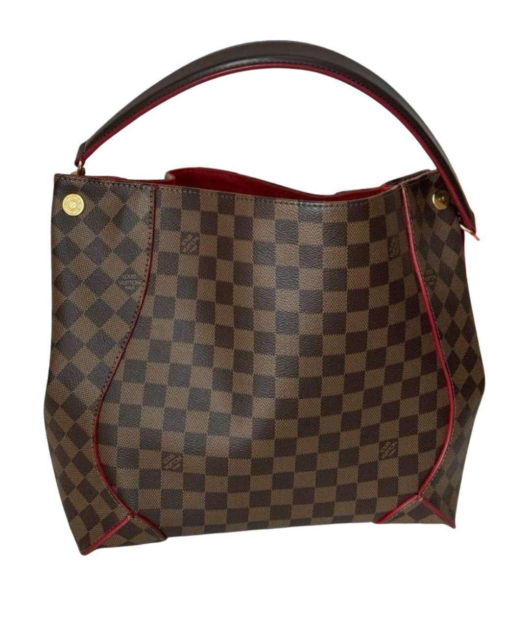LOUIS VUITTON Коричневая сумка тоут из канвы, фото 1