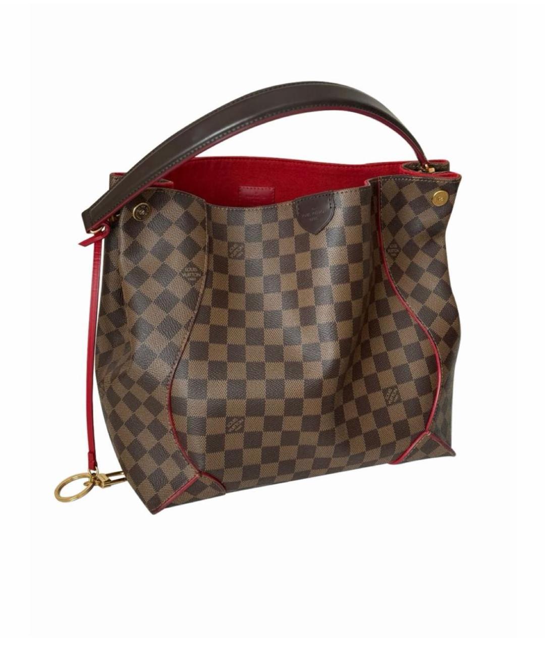 LOUIS VUITTON Коричневая сумка тоут из канвы, фото 2