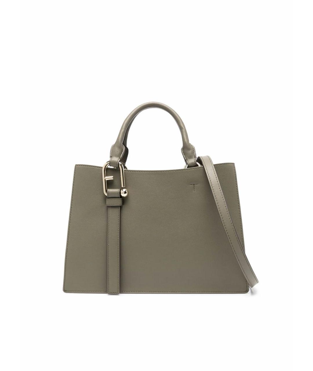 FURLA Хаки кожаная сумка тоут, фото 8