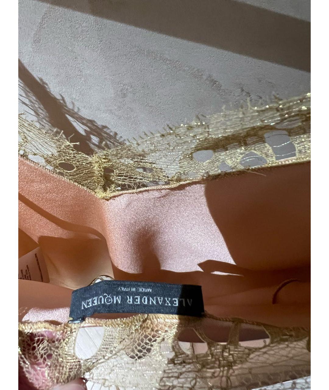 ALEXANDER MCQUEEN Коралловая шелковая майка, фото 4