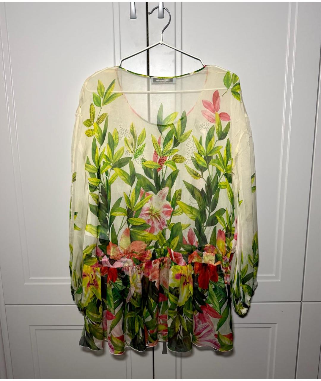 BLUMARINE Мульти шелковая блузы, фото 4