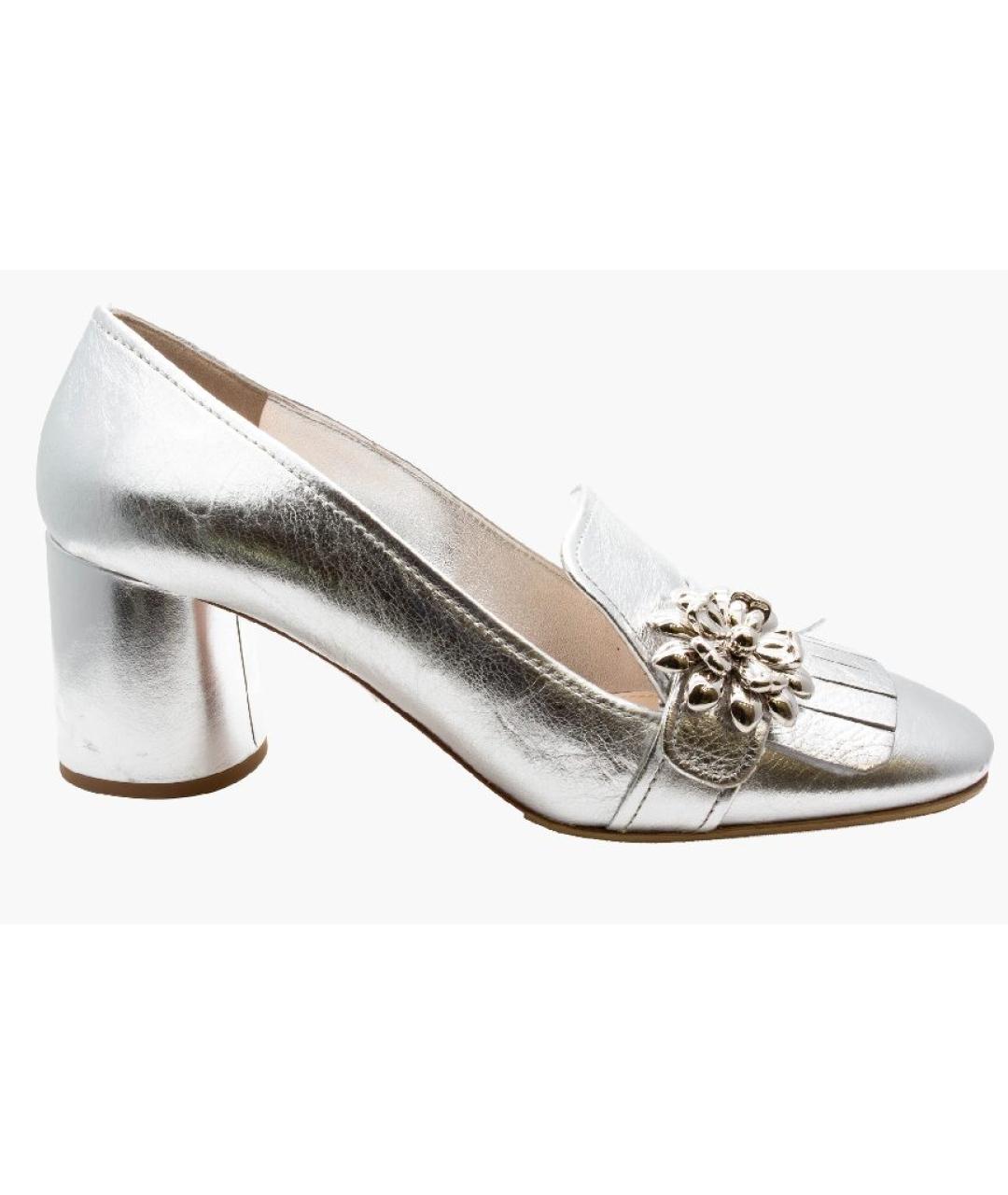 PRADA Серебряные туфли из лакированной кожи, фото 6