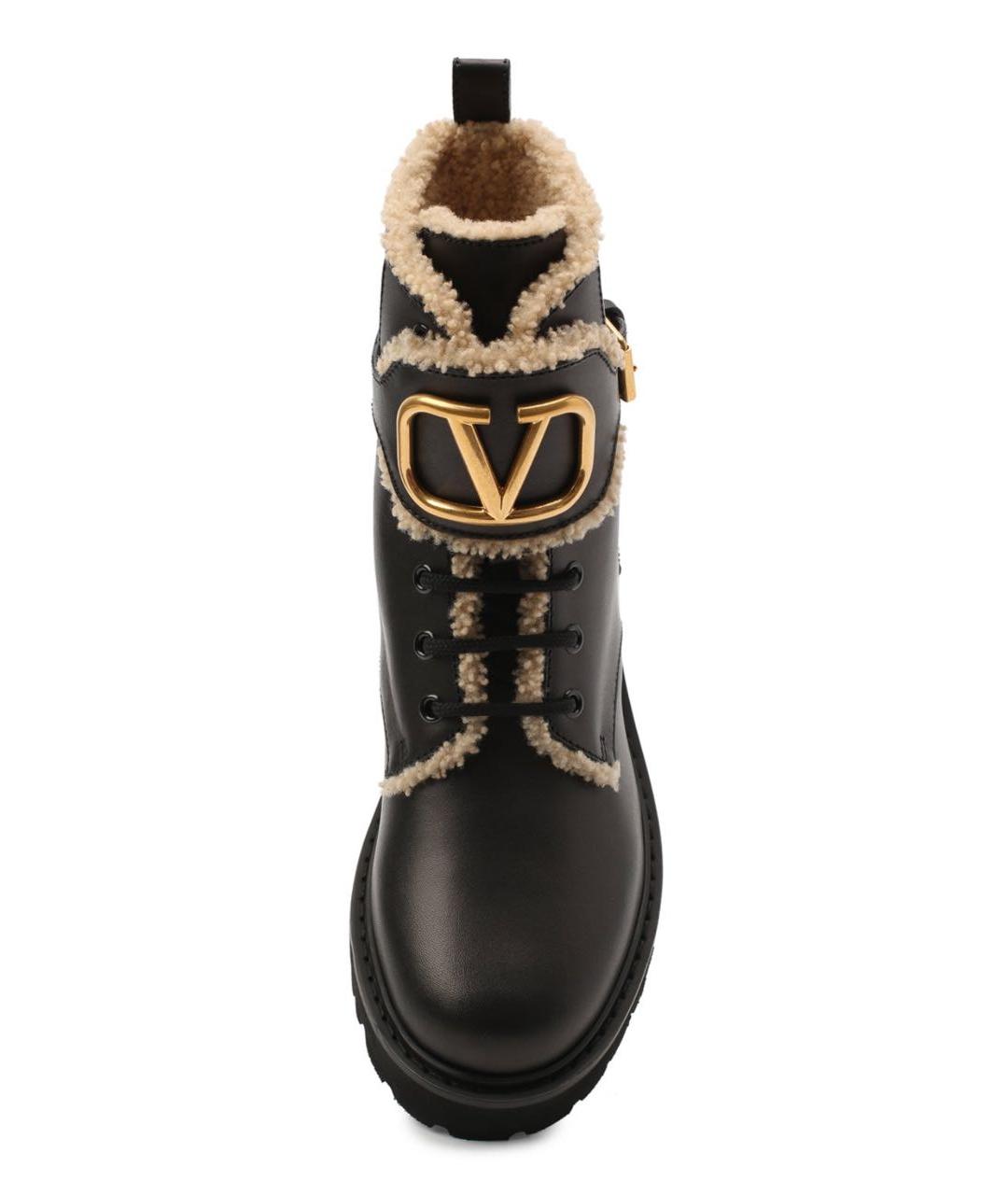 VALENTINO Черные кожаные ботильоны, фото 4